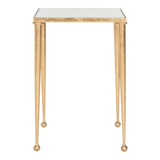 Cameron Mirror Top End Table in Antique Gold - Image 2