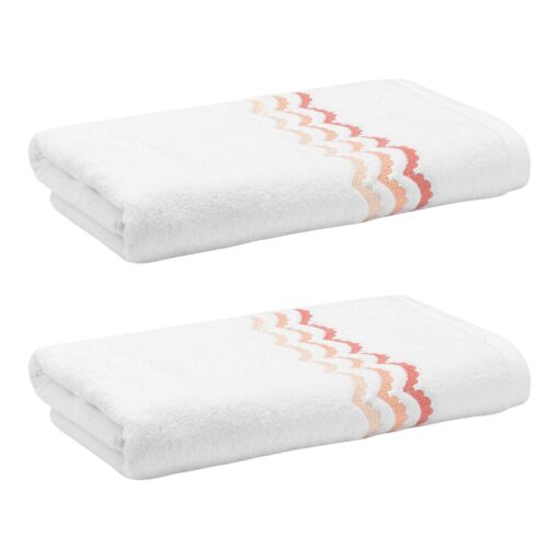 Celerie Kemble + Hamburg House Scallop Bath Towel - Set of 2 - Image 2