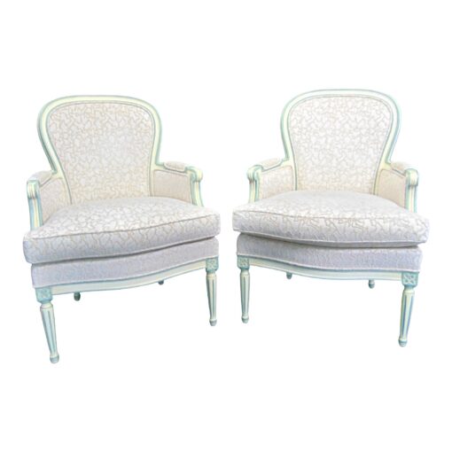 Hickory Chair Mark Hampton Collection Louis XVI Style Bergeres - a Pair - Image 2