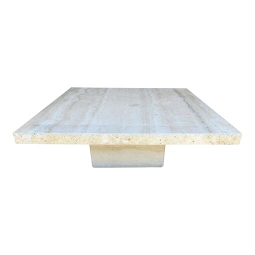 Travertine Coffee Table Italian Live Edge 1970s by Stone International